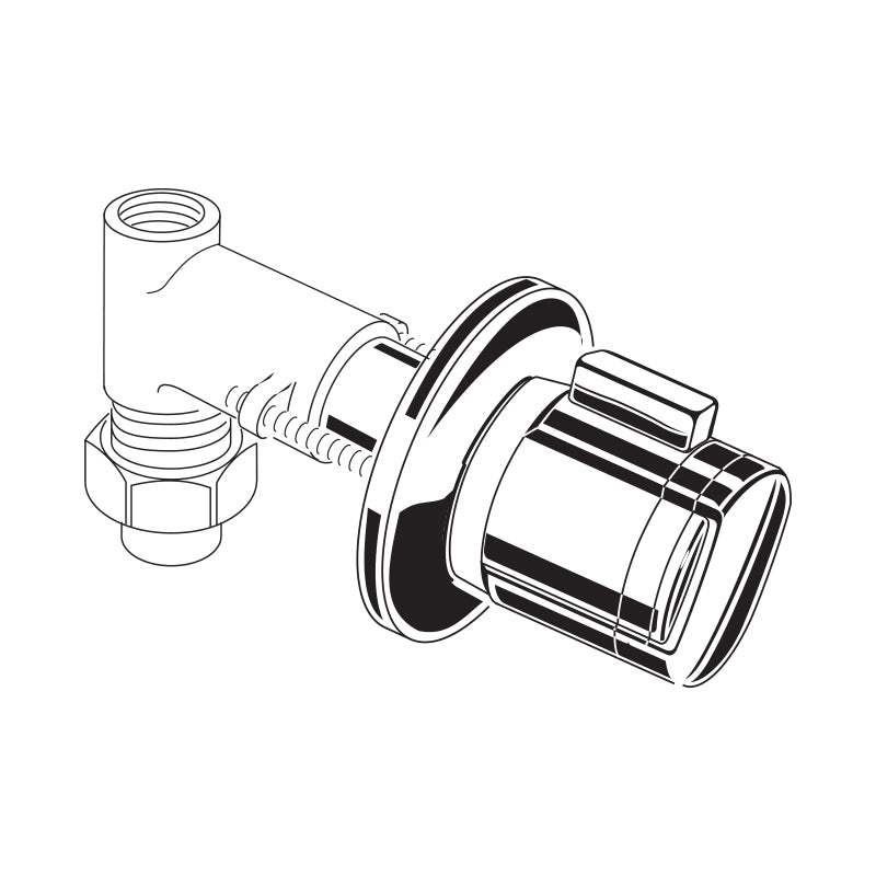 Ceratherm Wall Mounted Volume Control Valve In Chrome/Polished Brass