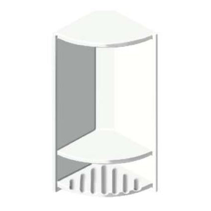 Decor 6x5-1/4x14-1/2" Double Corner Shelf in White