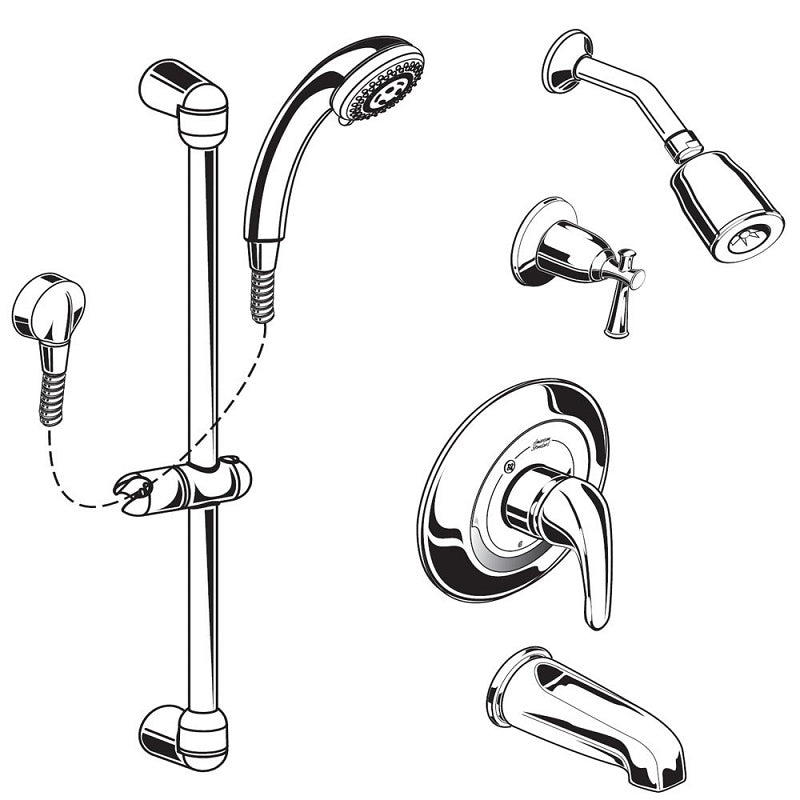 Commercial Tub/Shower System In Chrome