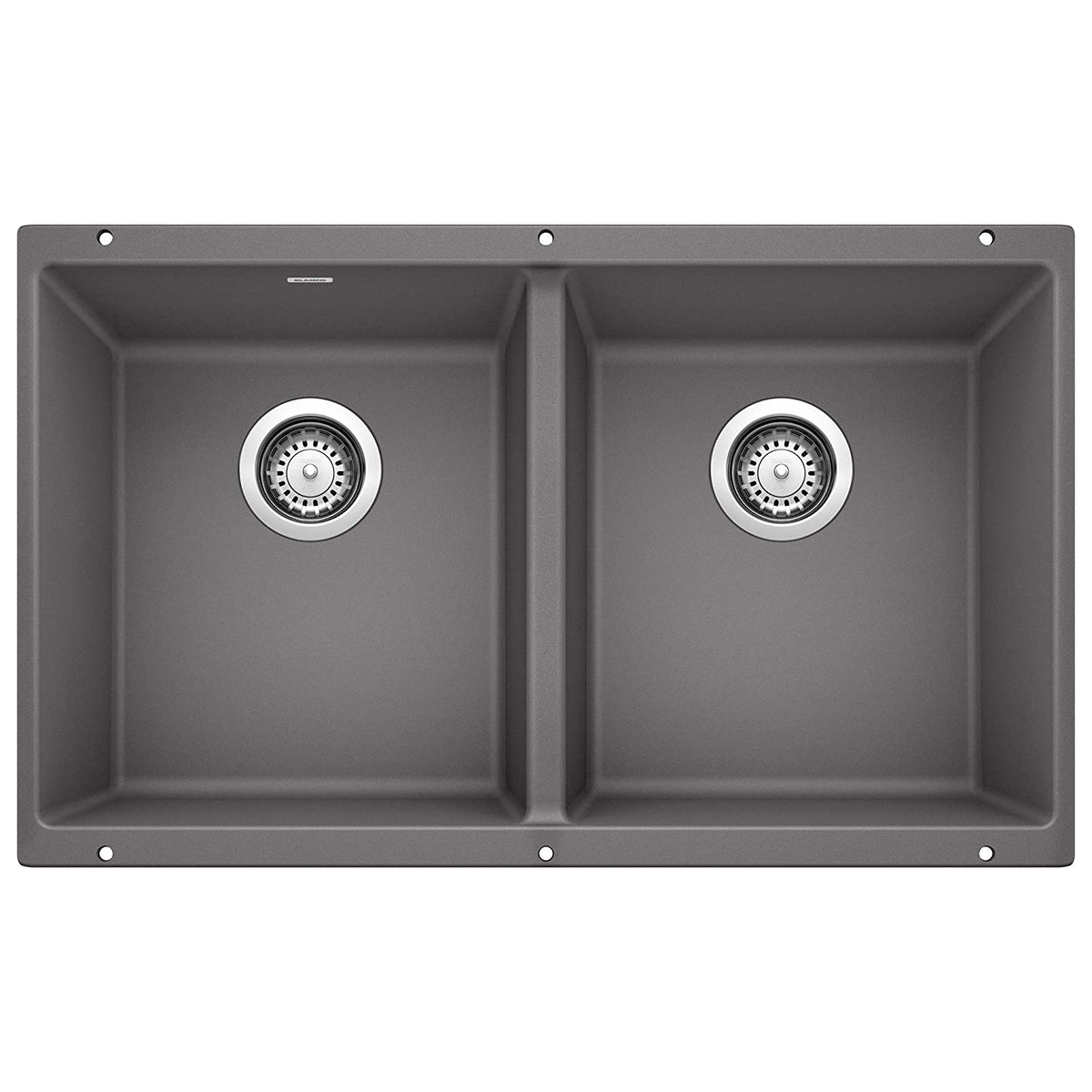 Precis 29-3/4x18-1/8x8" Equal Double Bowl Sink in Cinder
