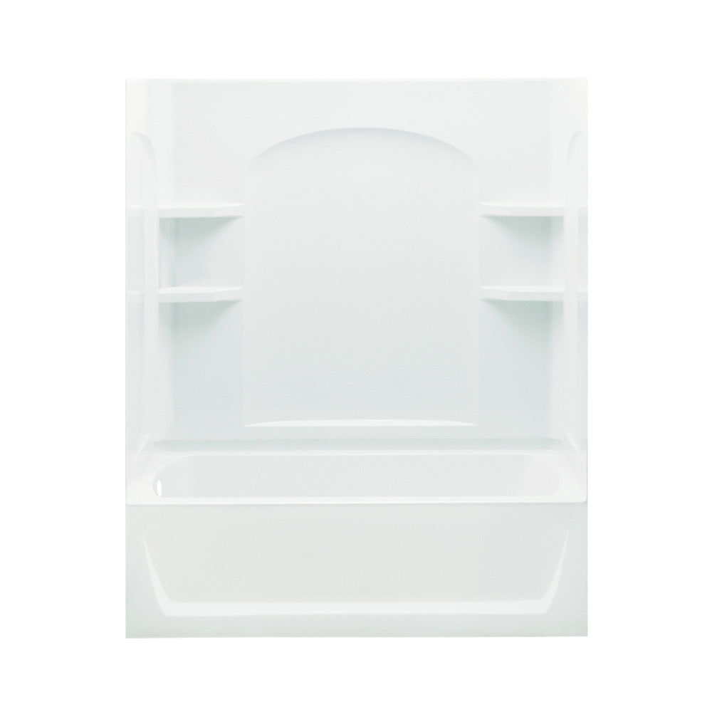 Sterling Ensemble Curve Tub & Shower 60x32x76" White Left Hand Drain