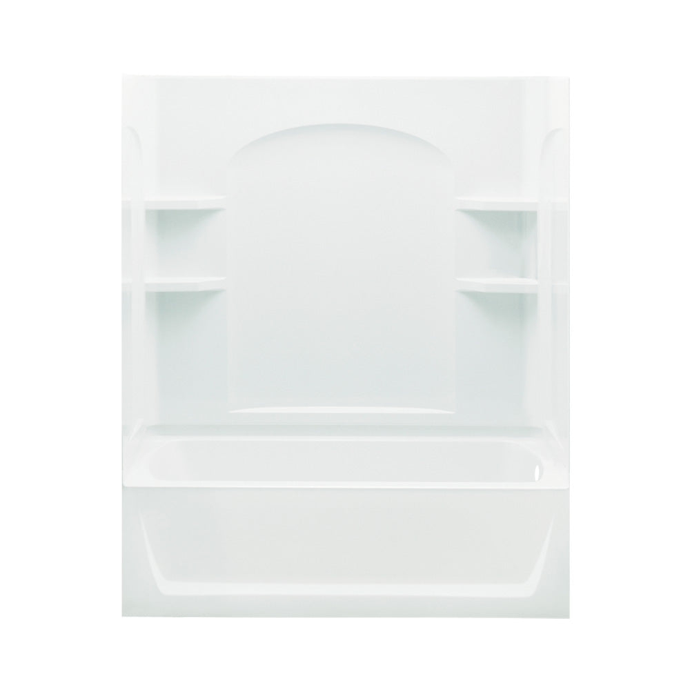 Sterling Ensemble Curve Tub & Shower 60x32x74" White Right Hand Drain