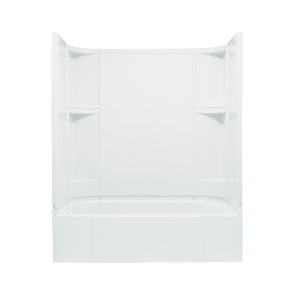 Sterling Accord Smooth Tub & Shower 60x30x74-1/4" White Left Drain