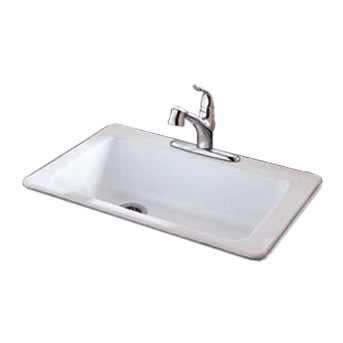 Lakeland 33x22x9-1/2" Large Kitchen Sink in Green w/4 Holes