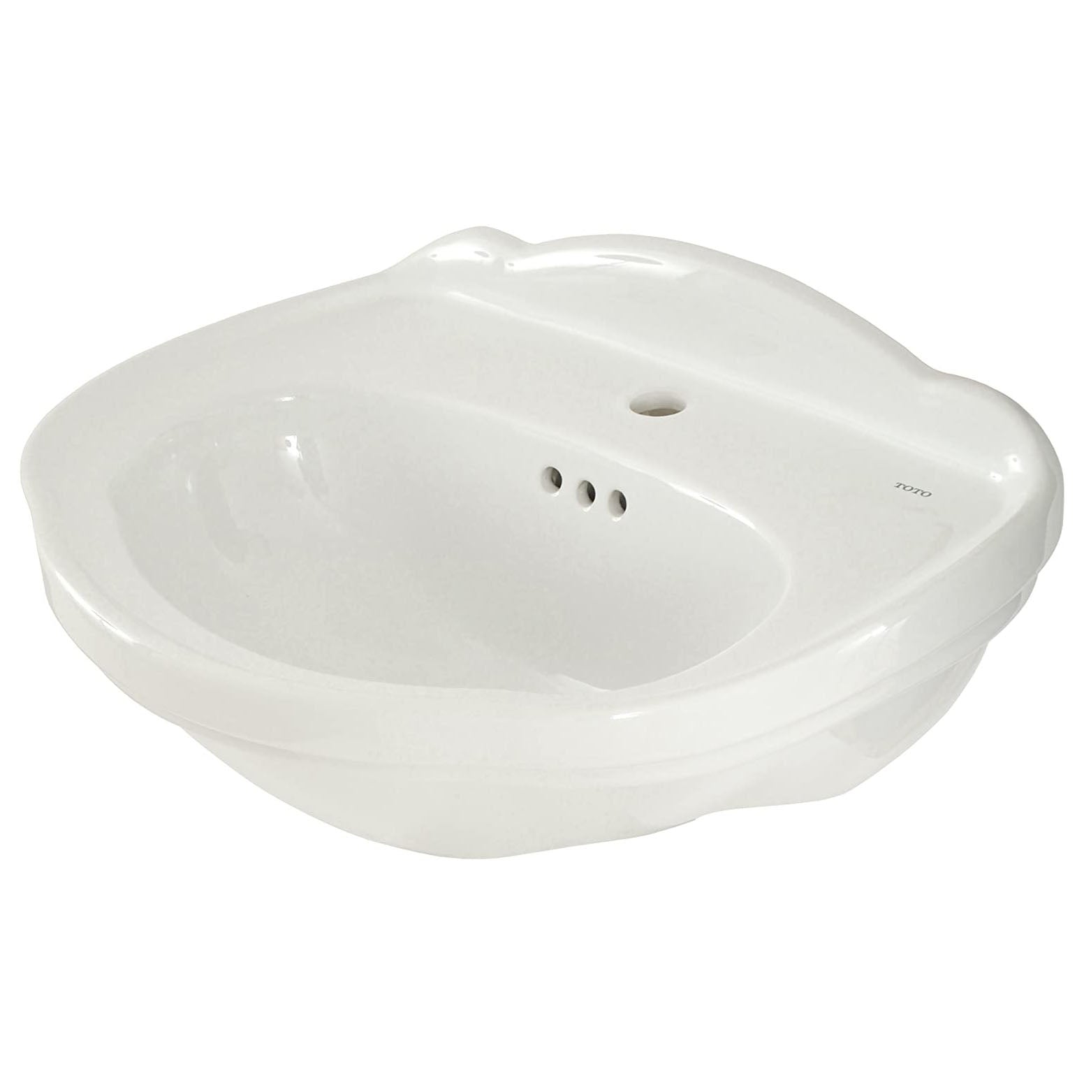 Whitney 25x19" Pedestal Lav Sink w/1 Fct Hole in Cotton White