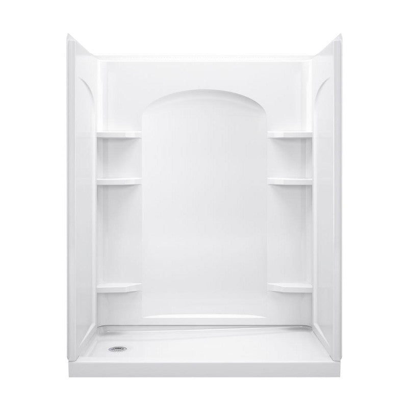 Ensemble Curve Shower Kit 60x32x74-1/2" White End Drain