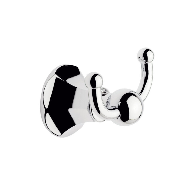 Empire Double Hook in Polished Nickel