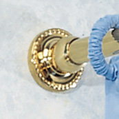Canterbury Shower Rod Brackets, Pair in Satin Nickel