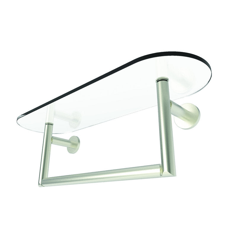 Sine 18" Shelf w/Towel Bar in Satin Nickel