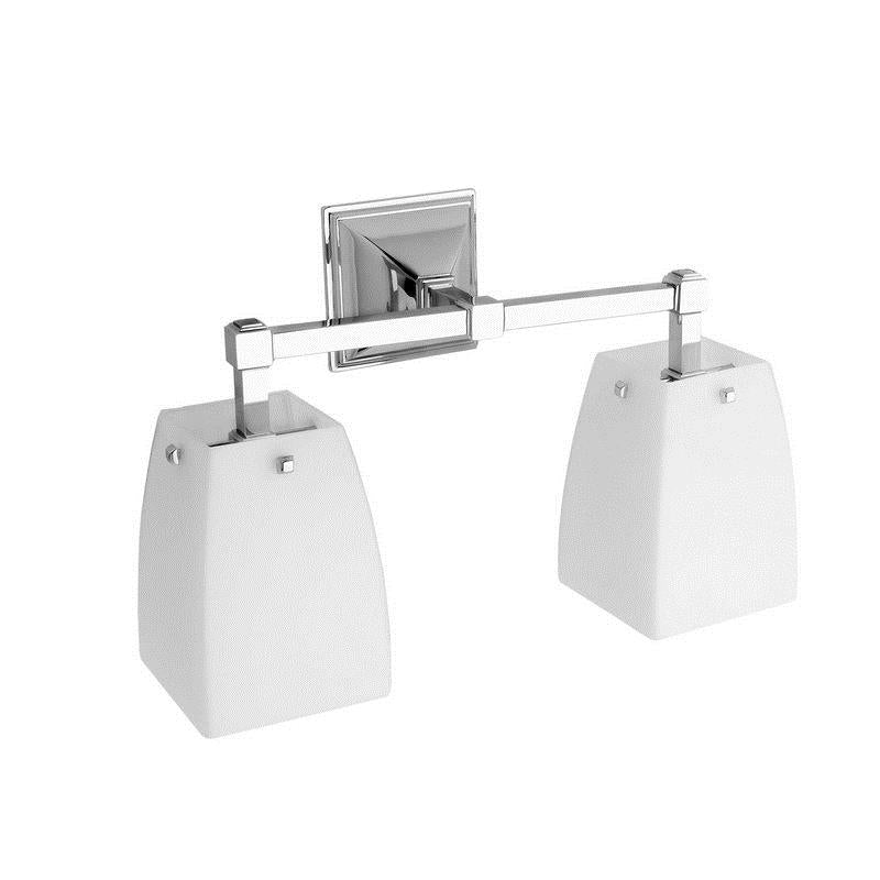 Quattro Double Down Light in Satin Nickel