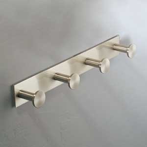 Surface Quadruple Hook in Satin Nickel