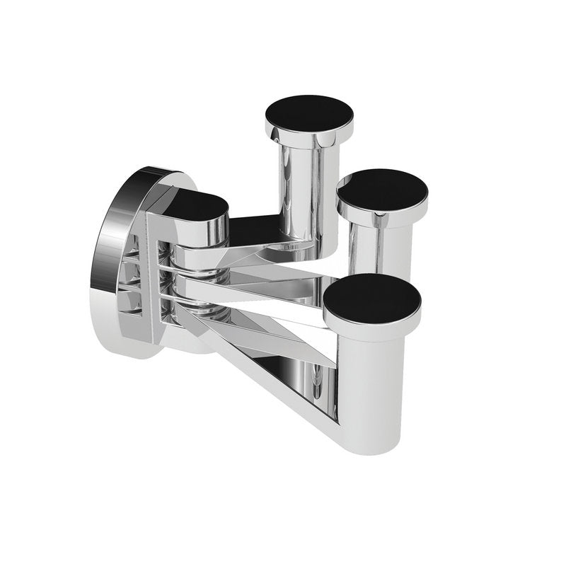 Kubic Triple Pivoting Hook in Polished Chrome