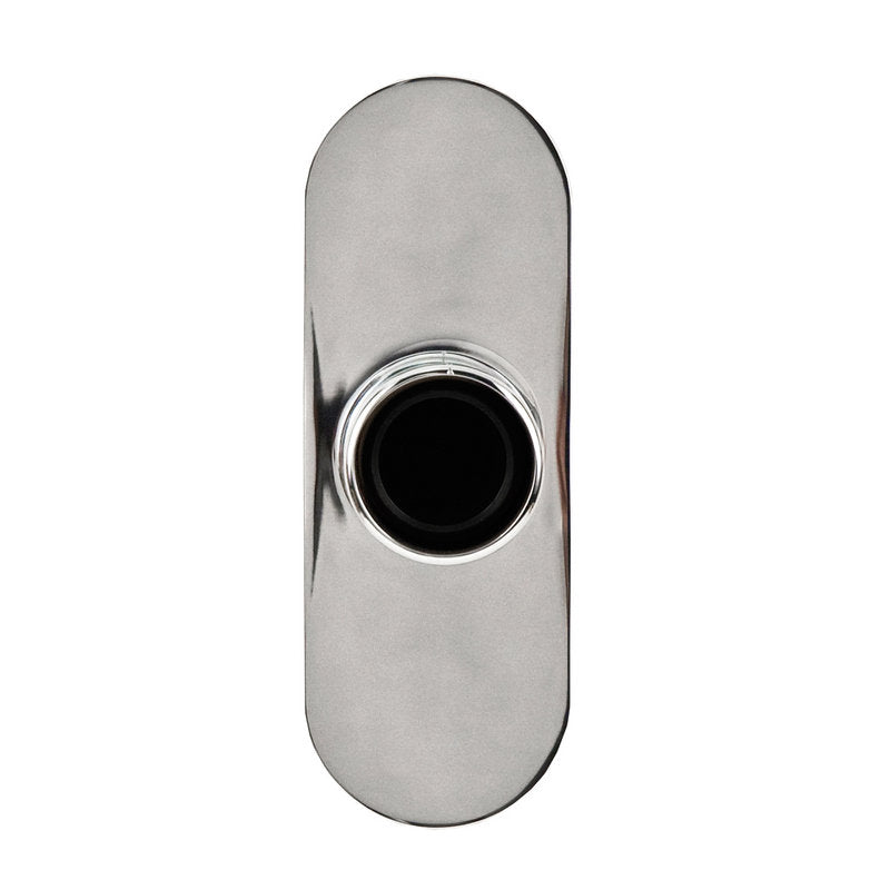 Empire Curved Shower Rod Brackes, Pair in Polished Chrome
