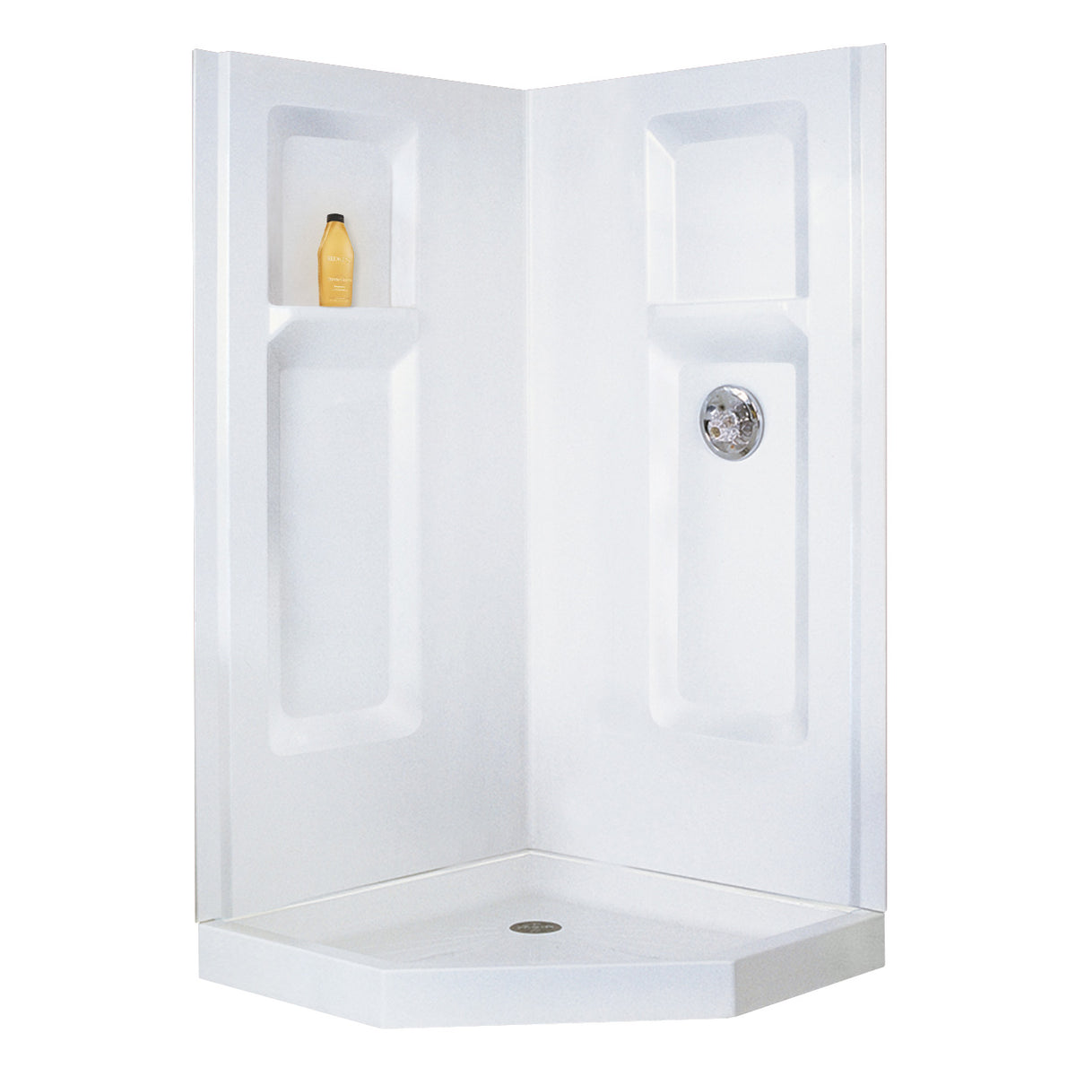 Durawall 42" Corner Shower Wall in White