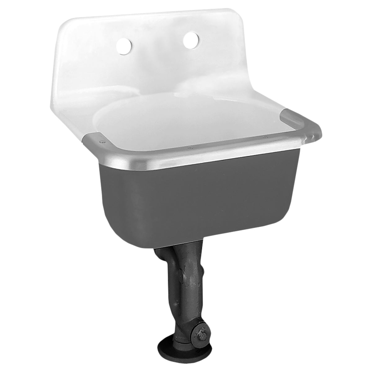Lakewell 22x18" Cast Iron Service Sink w/8" Faucet Centers