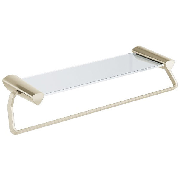 Zura 24" Glass Shelf with Towel Bar in Polished Nickel