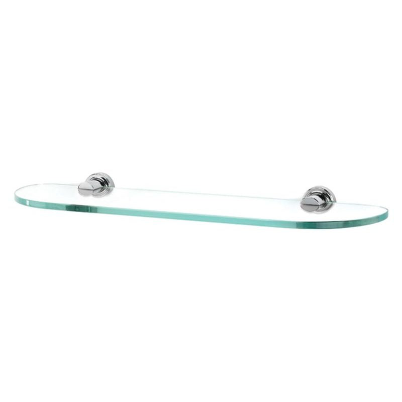 Infinity 18" Glass Shelf in Polished Chrome