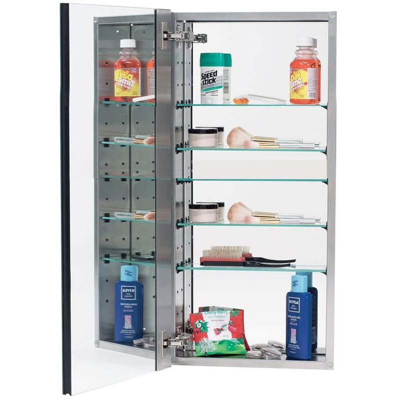Series 2000 Mirror Rectangle Beveled Glass 15X35x5 w/Stainless Steel Cabinet Body