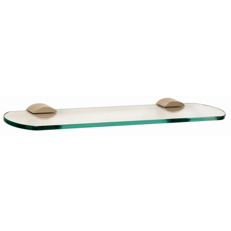 Contemporary III 18" Glass Shelf w/Brackets in Polished Nickel