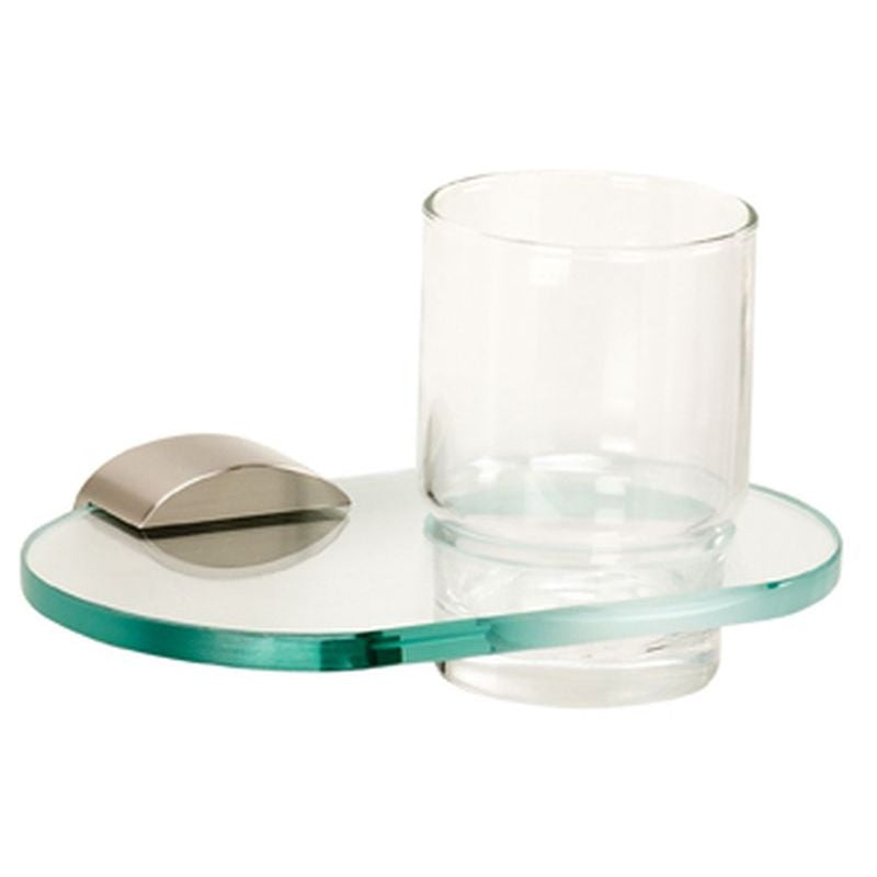Contemporary III Tumbler Holder w/Tumbler in Satin Nickel