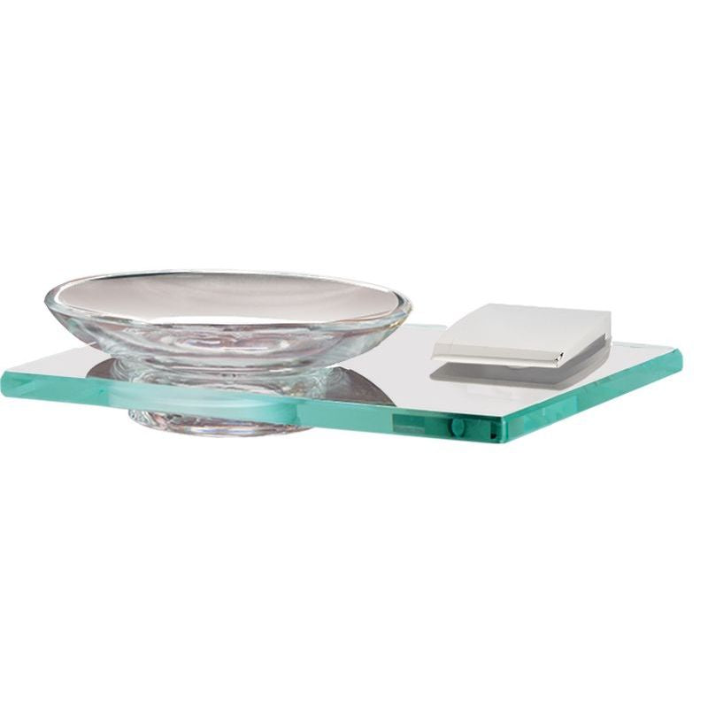 Manhattan Soap Dish w/Holder in Polished Chrome