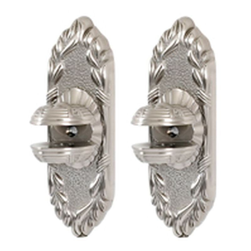 Ribbon & Reed Shelf Brackets in Satin Nickel