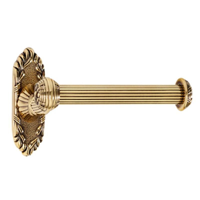 Ribbon & Reed Left Single Toilet Paper Holder in Polished Antique