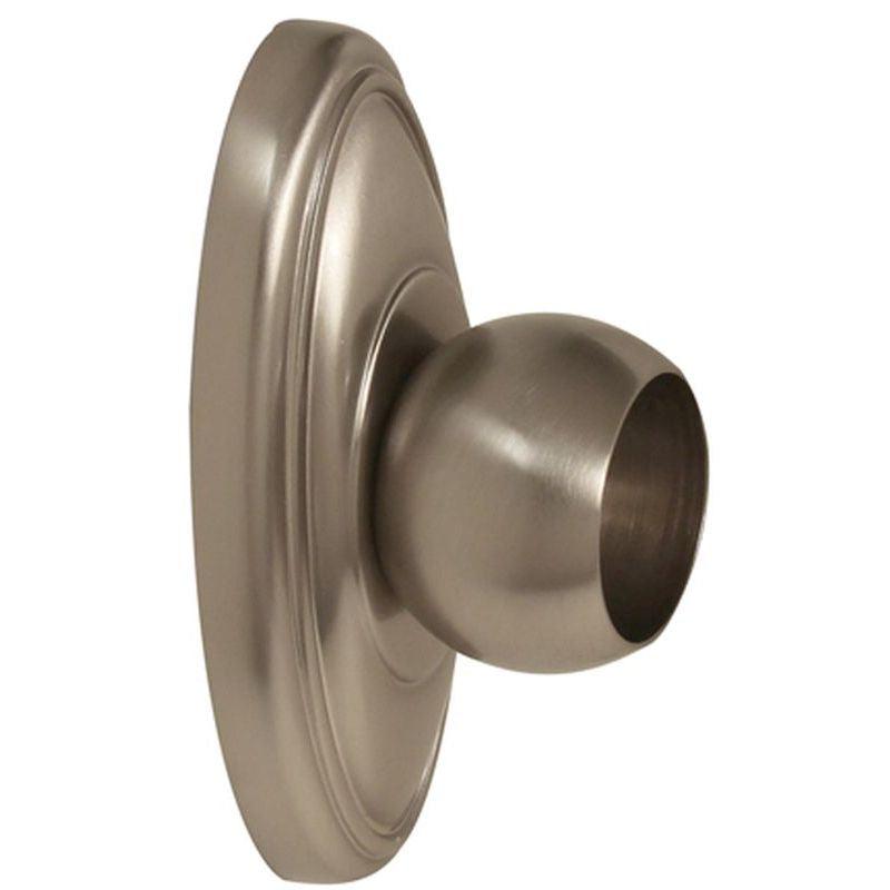 Classic Traditional Shower Rod Brackets in Satin Nickel