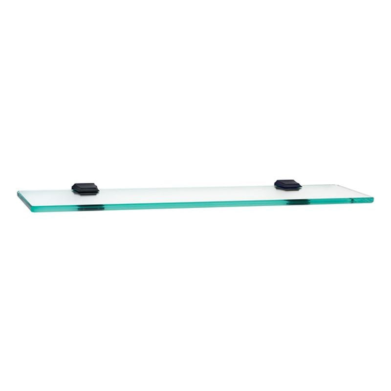 Geometric 24" Glass Shelf w/Brackets in Bronze