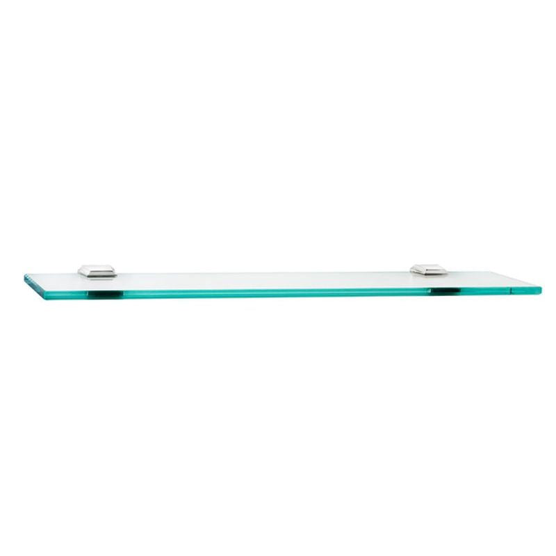 Geometric 24" Glass Shelf w/Brackets in Polished Chrome