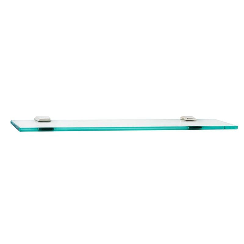 Geometric 24" Glass Shelf w/Brackets in Polished Nickel