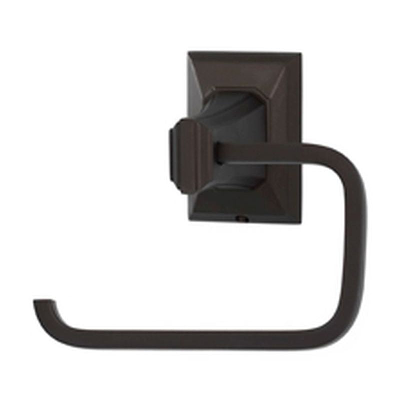 Geometric Single Post Toilet Paper Holder in Chocolate Bronze
