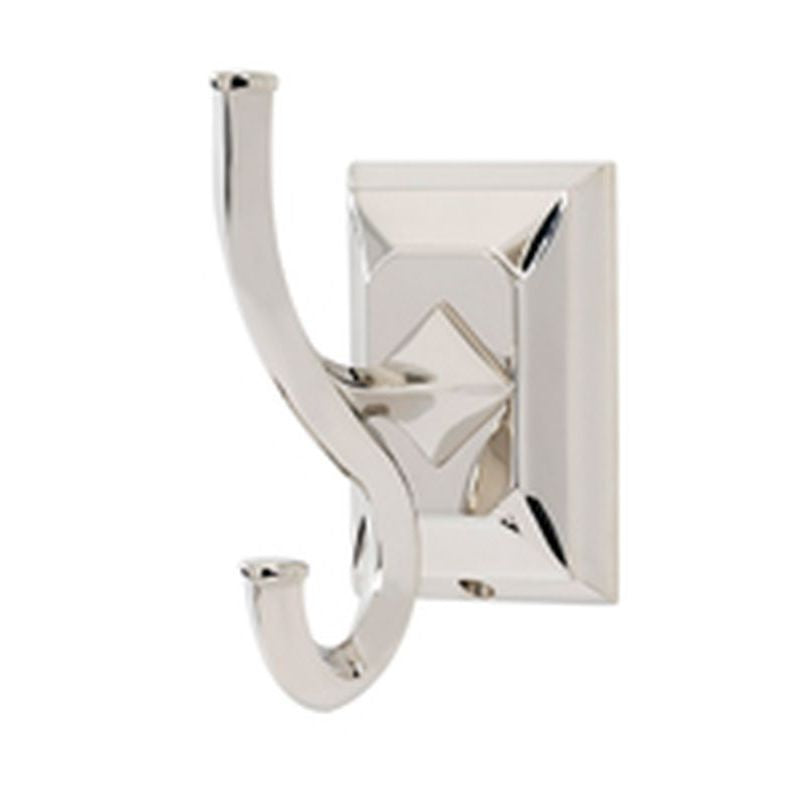 Geometric 4" Robe Hook in Polished Nickel