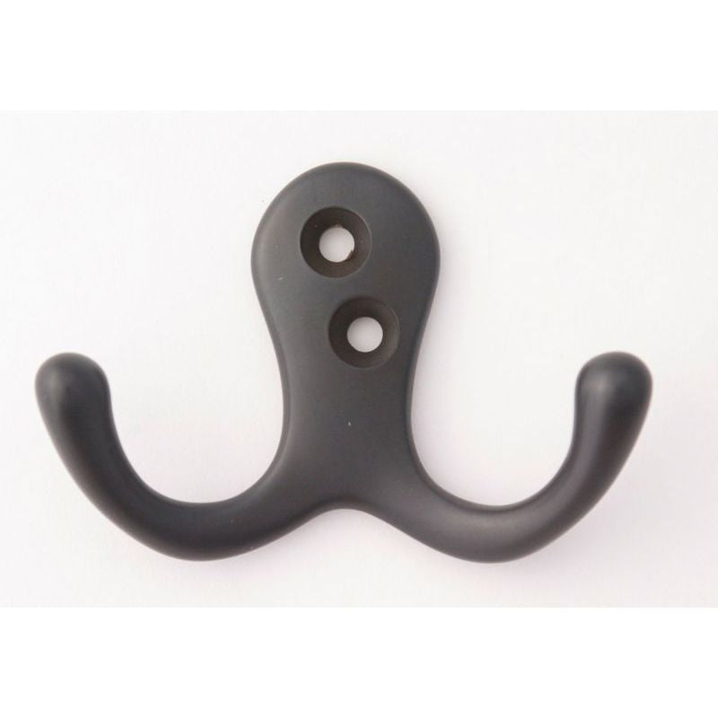 Double Robe Hook in Bronze