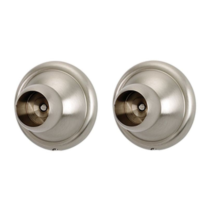 Yale Shower Rod Brackets in Satin Nickel