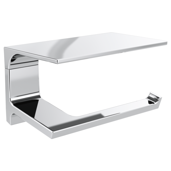 Pivotal Toilet Paper Holder w/Shelf in Chrome