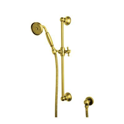 Spa Shower Handshower Set w/22" Slide Bar in Italian Brass