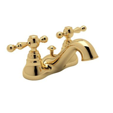Arcana Centerset Lav Fct in Inca Brass w/Ornate Metal Levers