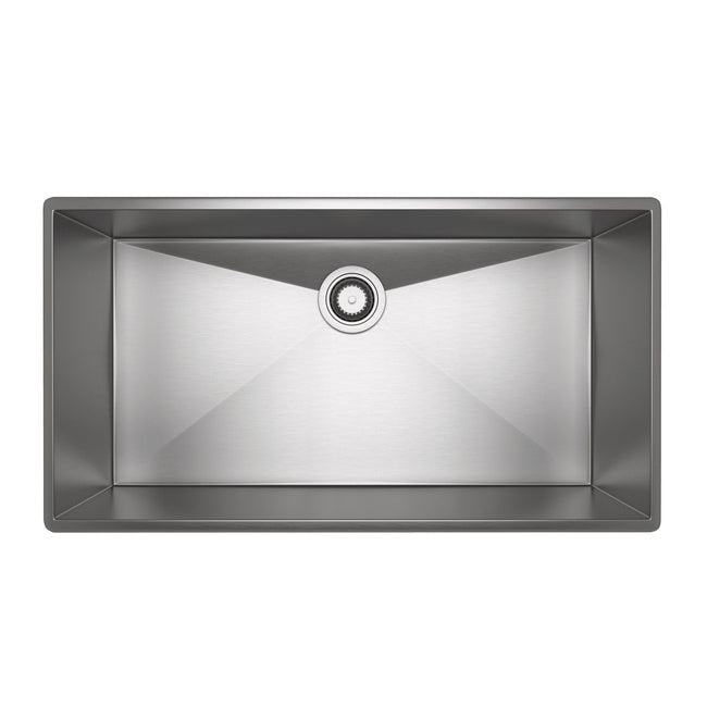 Forze 34-1/2x19-1/2x10" Kitchen Sink in Brushed Stainless