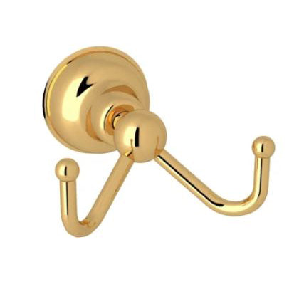 Cisal Double Robe Hook in Inca Brass