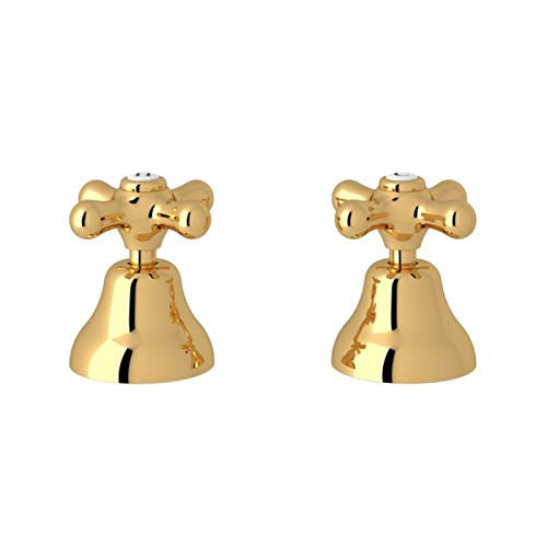 Verona Deck Mounted Sidevalves Hot And Cold In Italian Brass