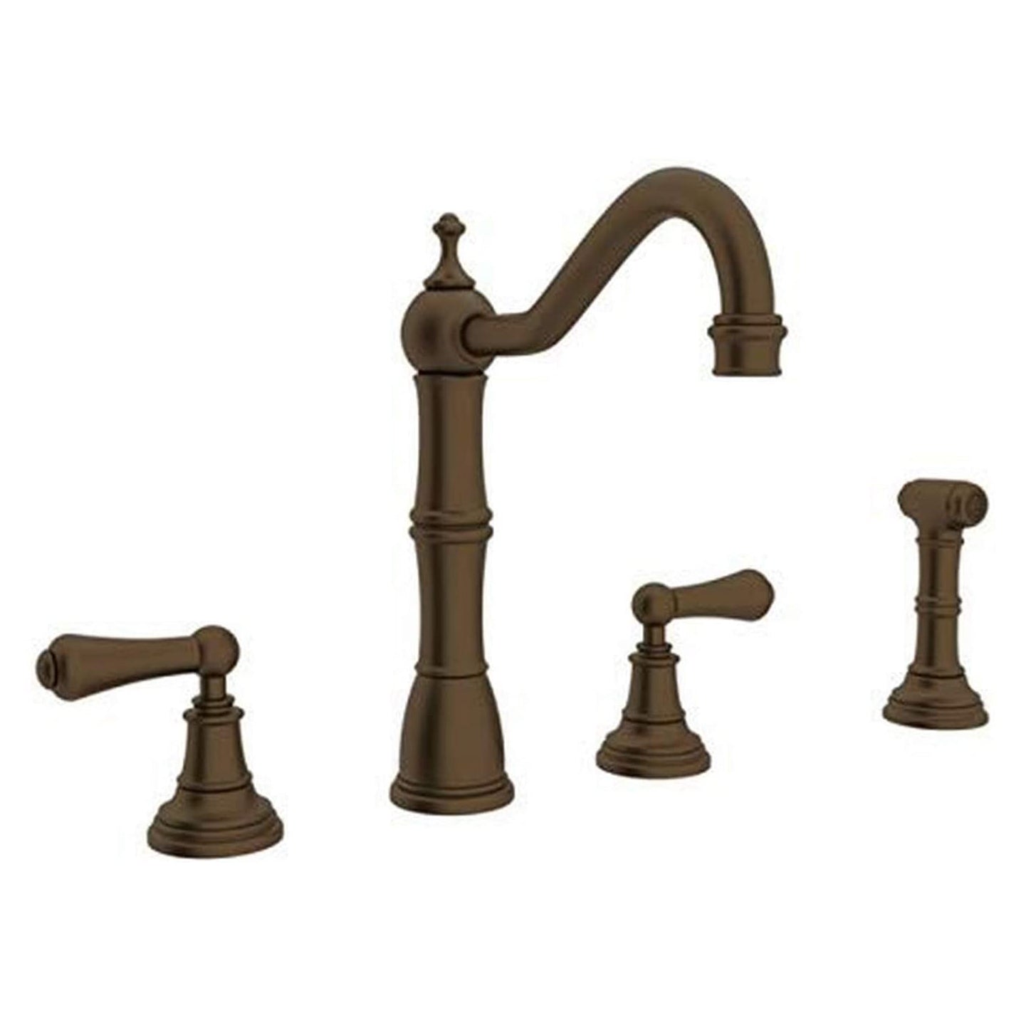 SINK FCT U.4776L-EB-2 4HL W/MTL LVR HDLS AND SIDESPRAY
