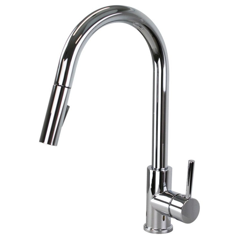 Zayne Single Hole Pull-Out Kitchen Faucet in Polished Chrome
