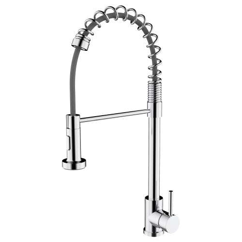 Cuisine Pro Single Hole Pull-Down Kitchen Faucet in Polished Chrome