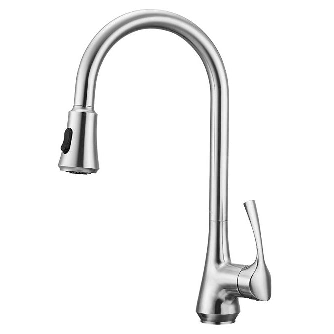 NEVA-1 Stainless Steel Pull-Down Kitchen Faucet in Stainless