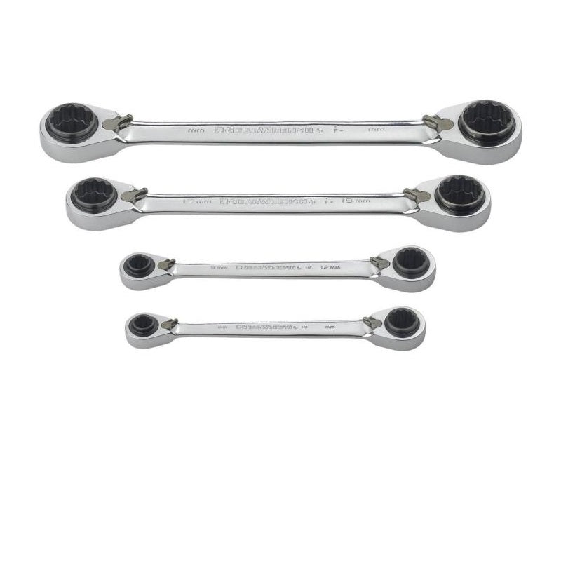 WRENCH SET 4PC DBL BOX 85215 - METRIC RATCHETING