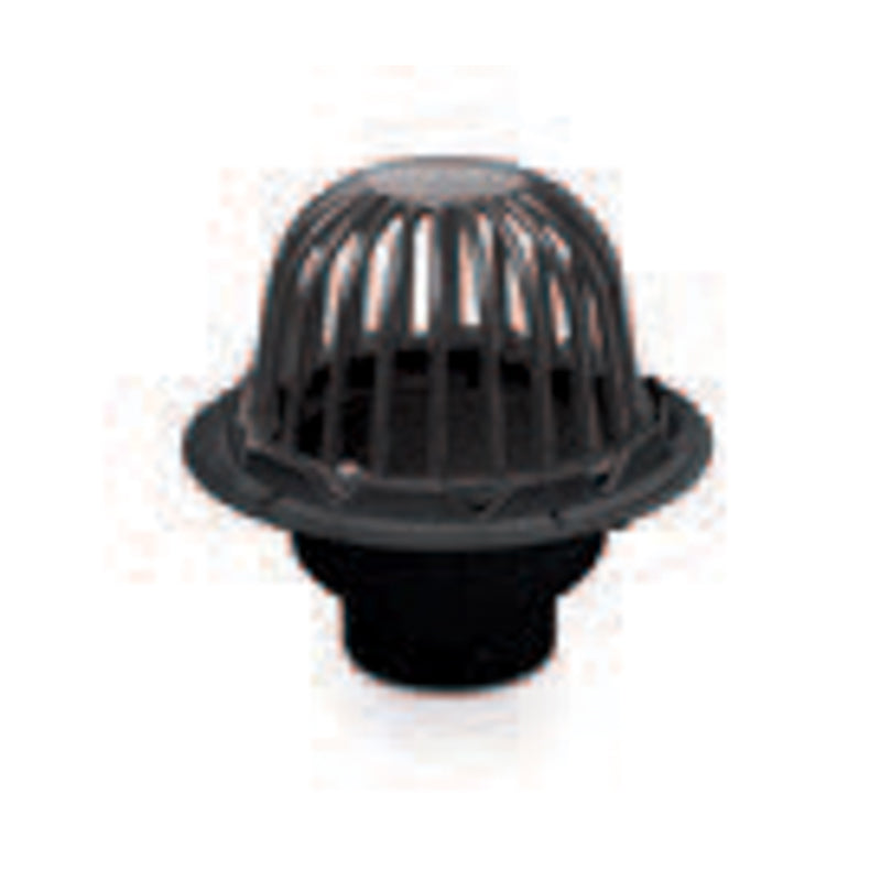 ROOF DRAIN 3-4 ABS BODY SPIGOT/HUB 88043 W/CAST IRON DOME & DAM COLLAR