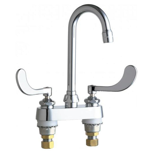 Deck-Mounted Manual Sink Faucet In Polished Chrome