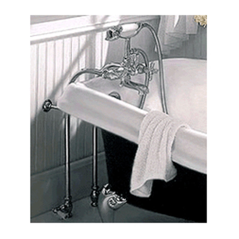 Reminiscence Bath Filler with Personal Shower Satin Nickel
