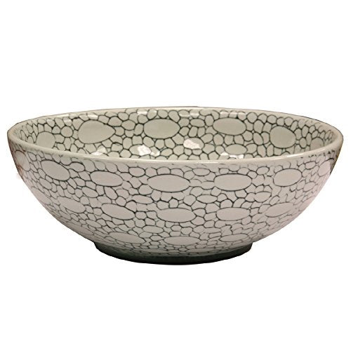 Valbonne 16-3/4" White/Green Vessel Sink